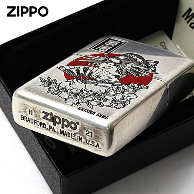 Zippo ジッポー 和柄 芸者 JAPANESE STYLE 2020 銀メッキ 80058｜Zippo