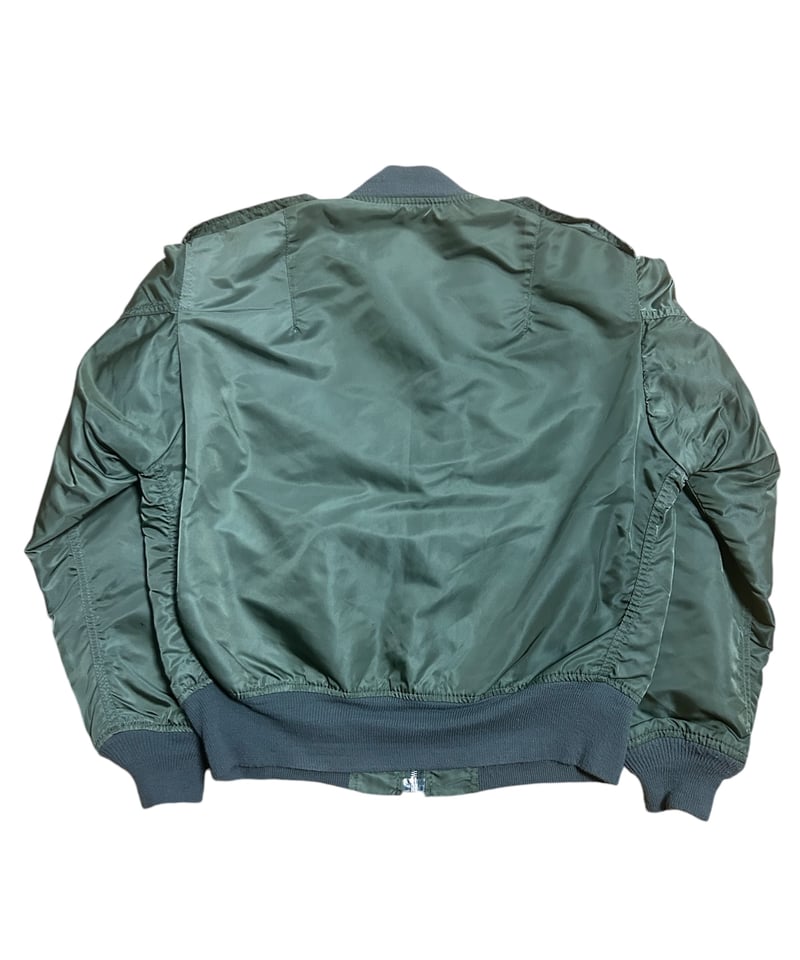 80-90's USA製 ALPHA MA-1 フライトジャケット M セージグリーン | S