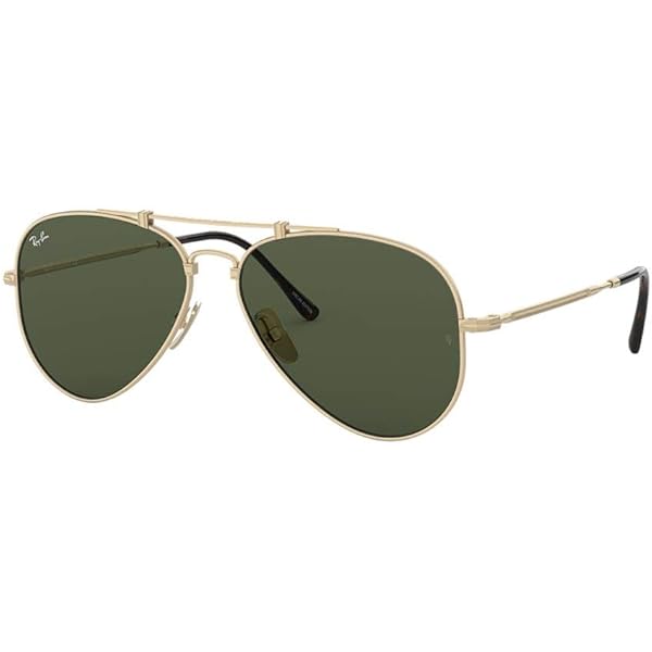 Amazon.com: Ray-Ban RB8125M Titanium Aviator Sunglasses, Gold