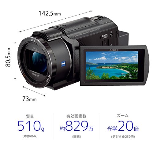 Sony 4K Camcorder Handycam FDR-AX45 Black 64GB internal memory 20x