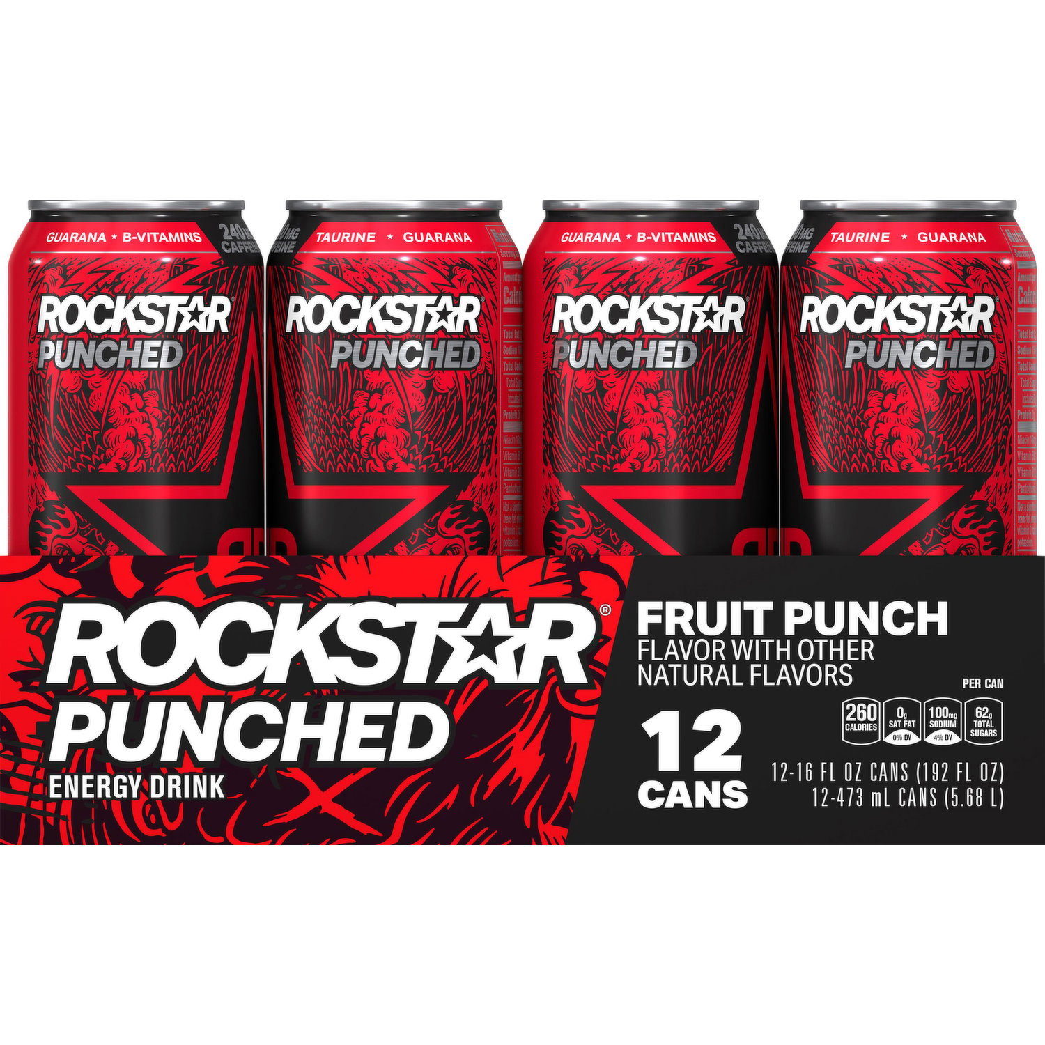 Rockstar Energy Drink, Fruit Punch - Smart & Final