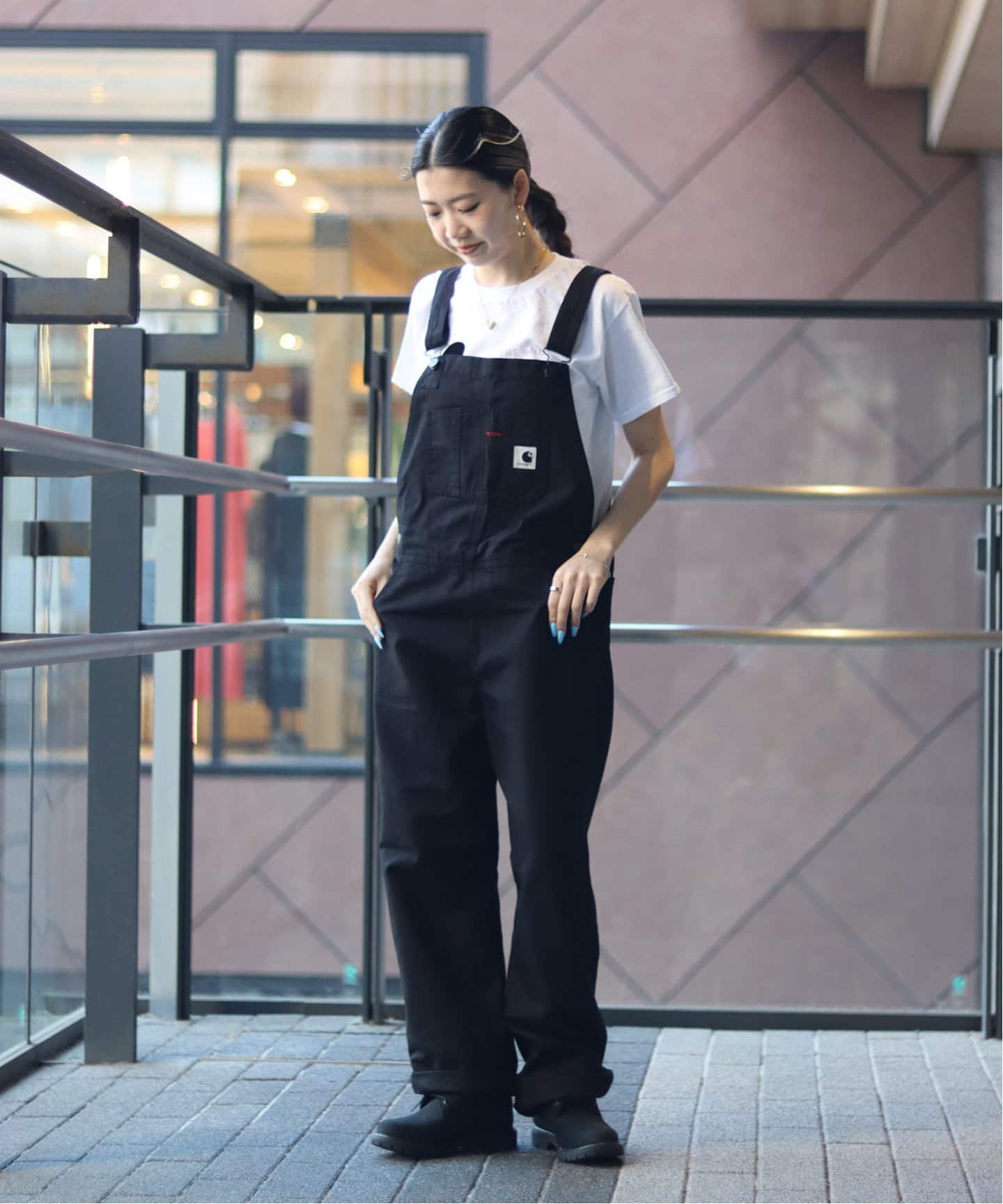 Carhartt カーハート オーバーオール ブラック デニム S 中古・古着