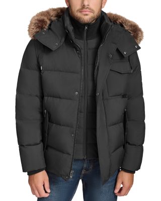 Andrew Marc Forester Faux Fur Trim Down Jacket | Bloomingdale's