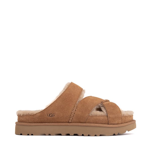 Womens UGG® Greenport Cross Strap Slide Sandal - Chestnut | Journeys