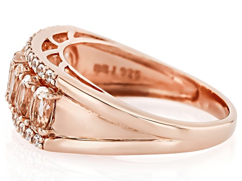 Peach Morganite 14k Rose Gold Over Sterling Silver Ring 1.83ctw