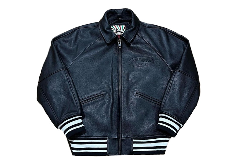 Corteiz Leather Jacket Black Men's - FW23 - GB