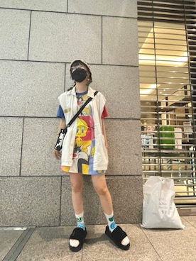 UGG ディスコ スライド ファーサンダル 厚底 グレー 23cm UGGディスコ