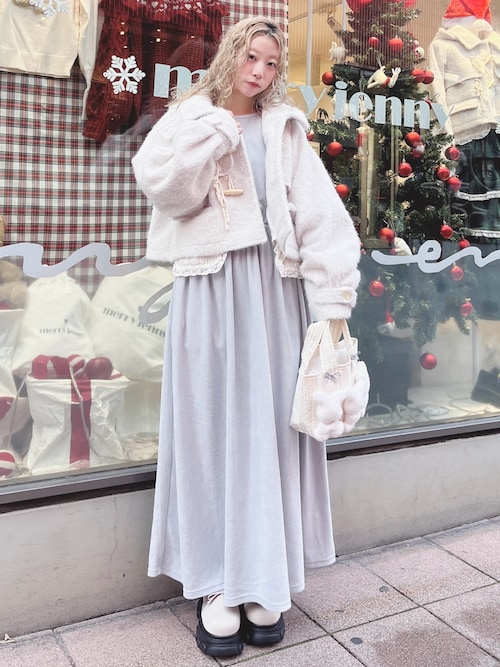merry jenny（メリージェニー） ワンピース ギャザーギャザーフリース