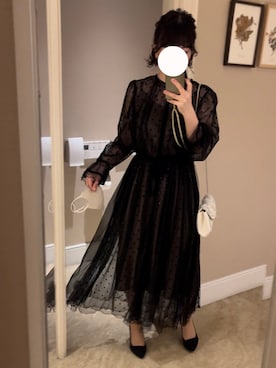 Ameri（アメリ）の「MANY WAY MIX DOT DRESS（ワンピース）」 - WEAR
