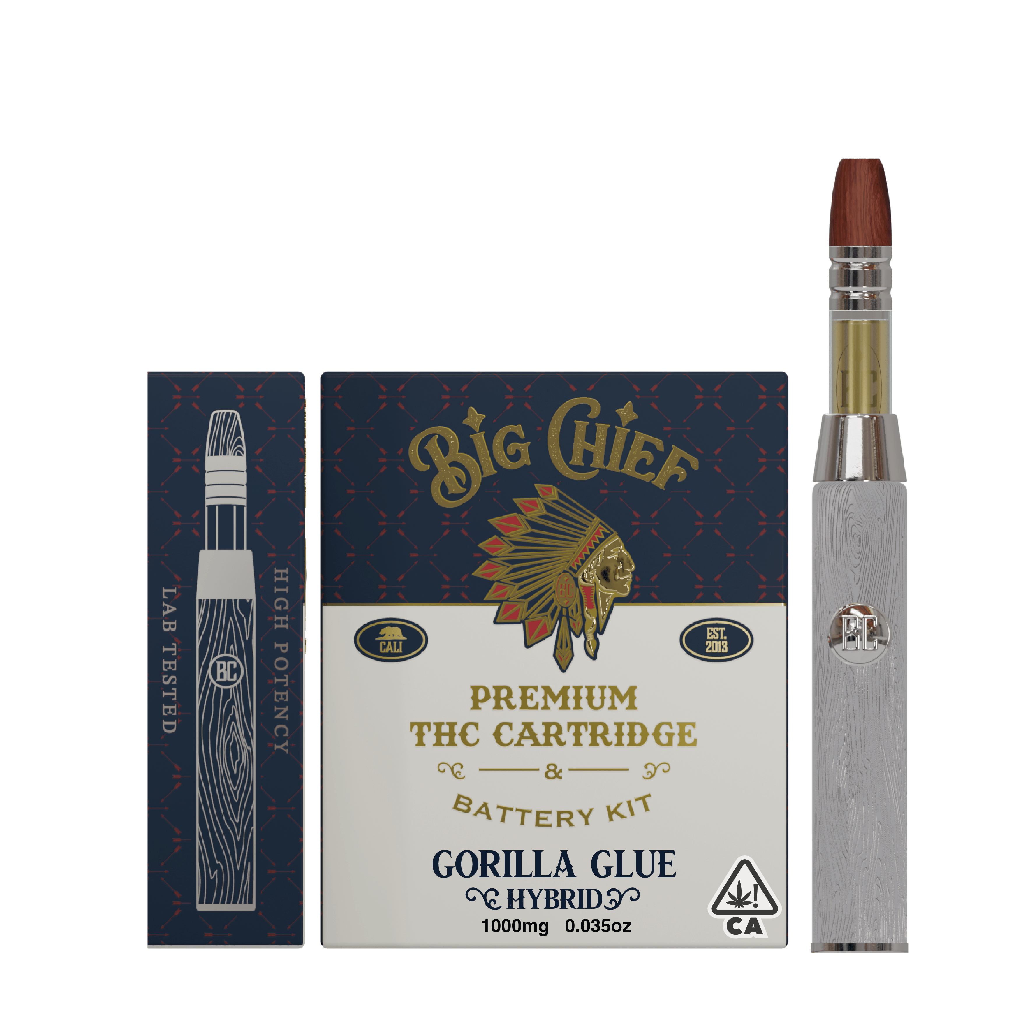 GORILLA GLUE 4 - 1G THC Cartridge & Battery Kit All-In-One - Big Chief