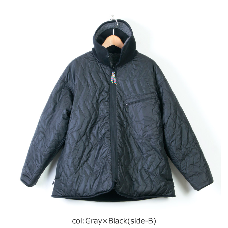 is-ness (イズネス) REVERSIBLE QUILTED FLEECE JACKET / リバーシブル