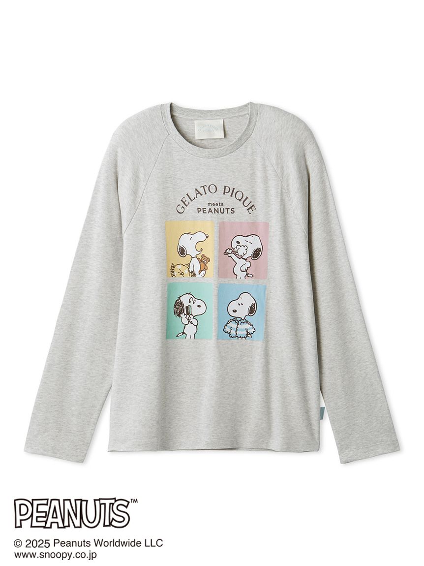PEANUTS】【HOMME】オリジナルアート ワンポイントロンT(カットソー・T