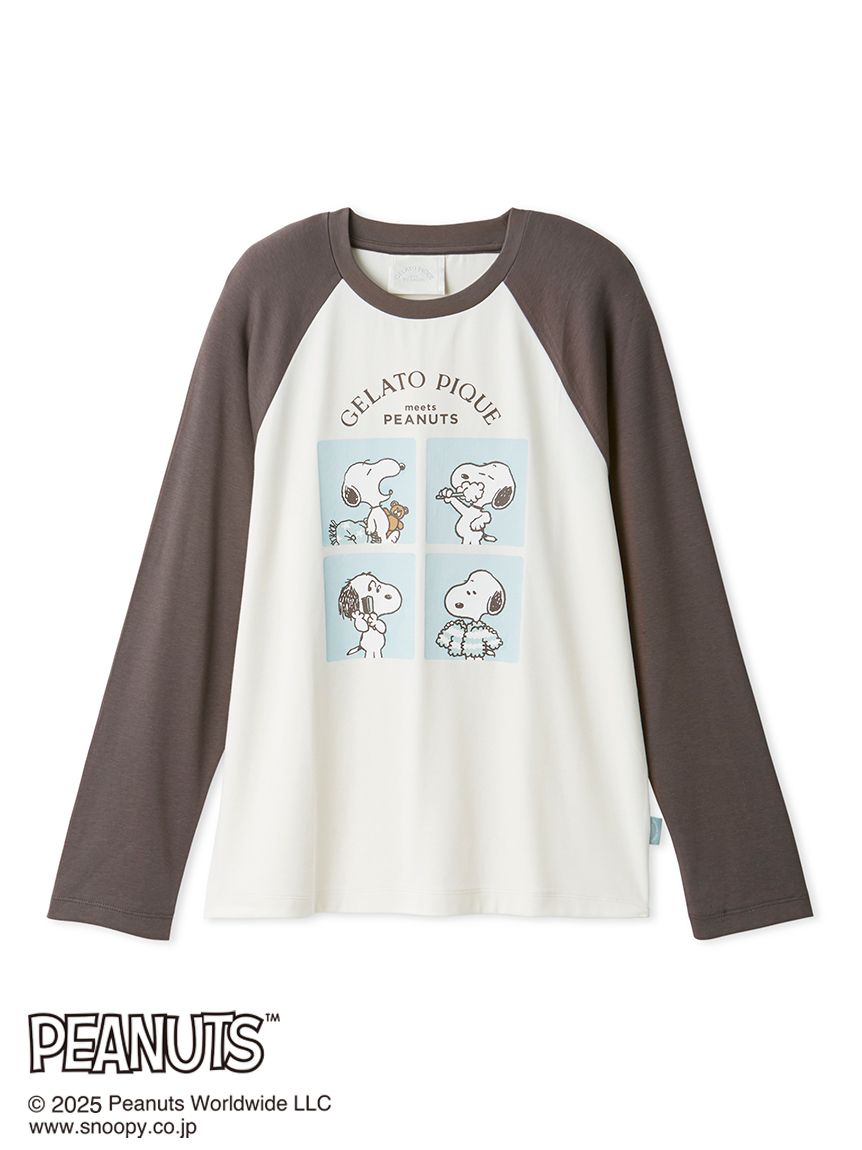 PEANUTS】【HOMME】オリジナルアート ワンポイントロンT(カットソー・T