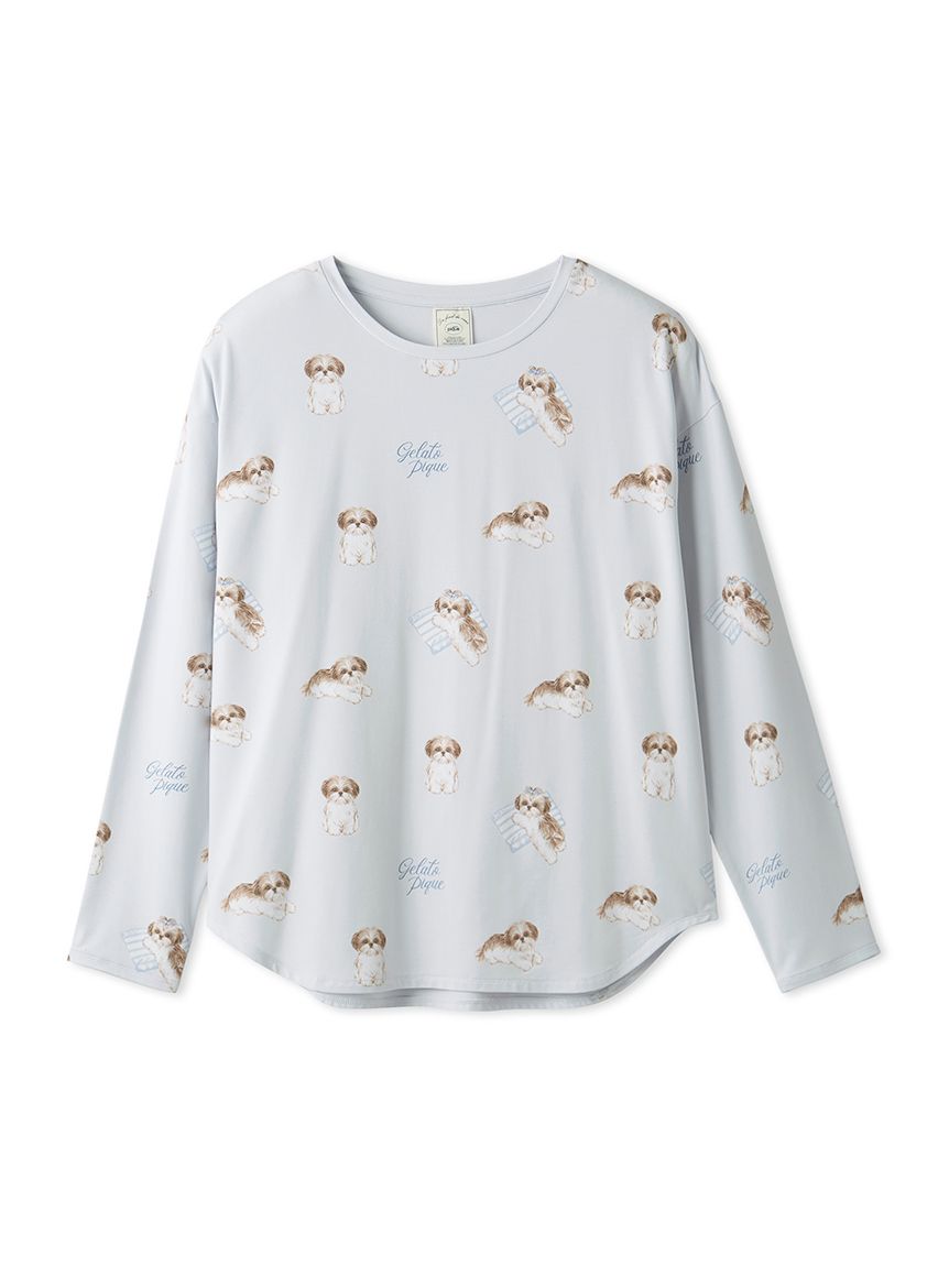 シーズー柄ロンT(カットソー・Tシャツ)｜ルームウェア・パジャマ通販の