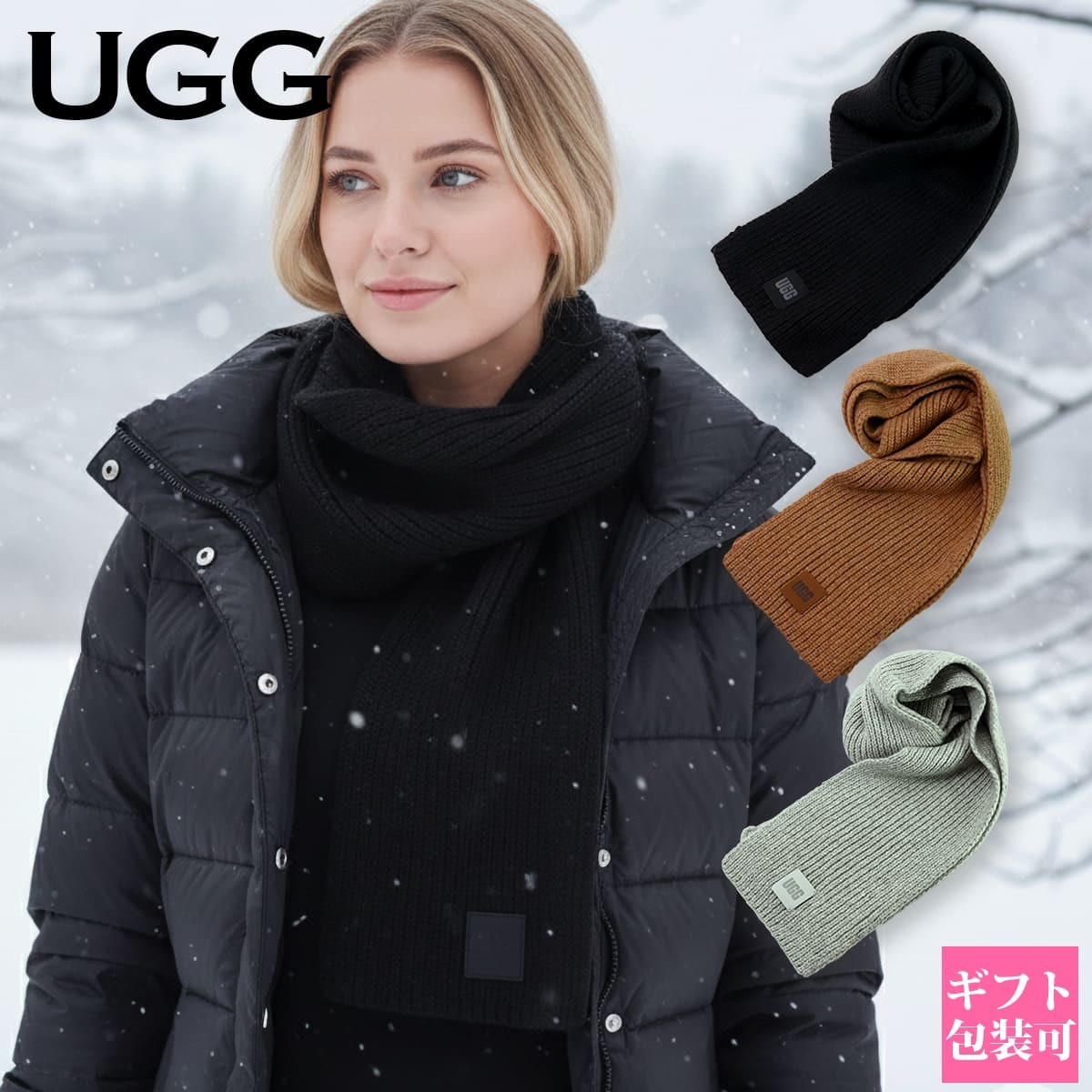UGG アグ マフラー レディース チャンキー リブ スカーフ U Chunky Rib