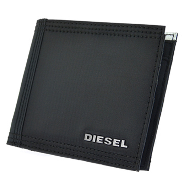 ディーゼル DIESEL 財布 二つ折り財布 ブラック シルバー 黒 メンズ