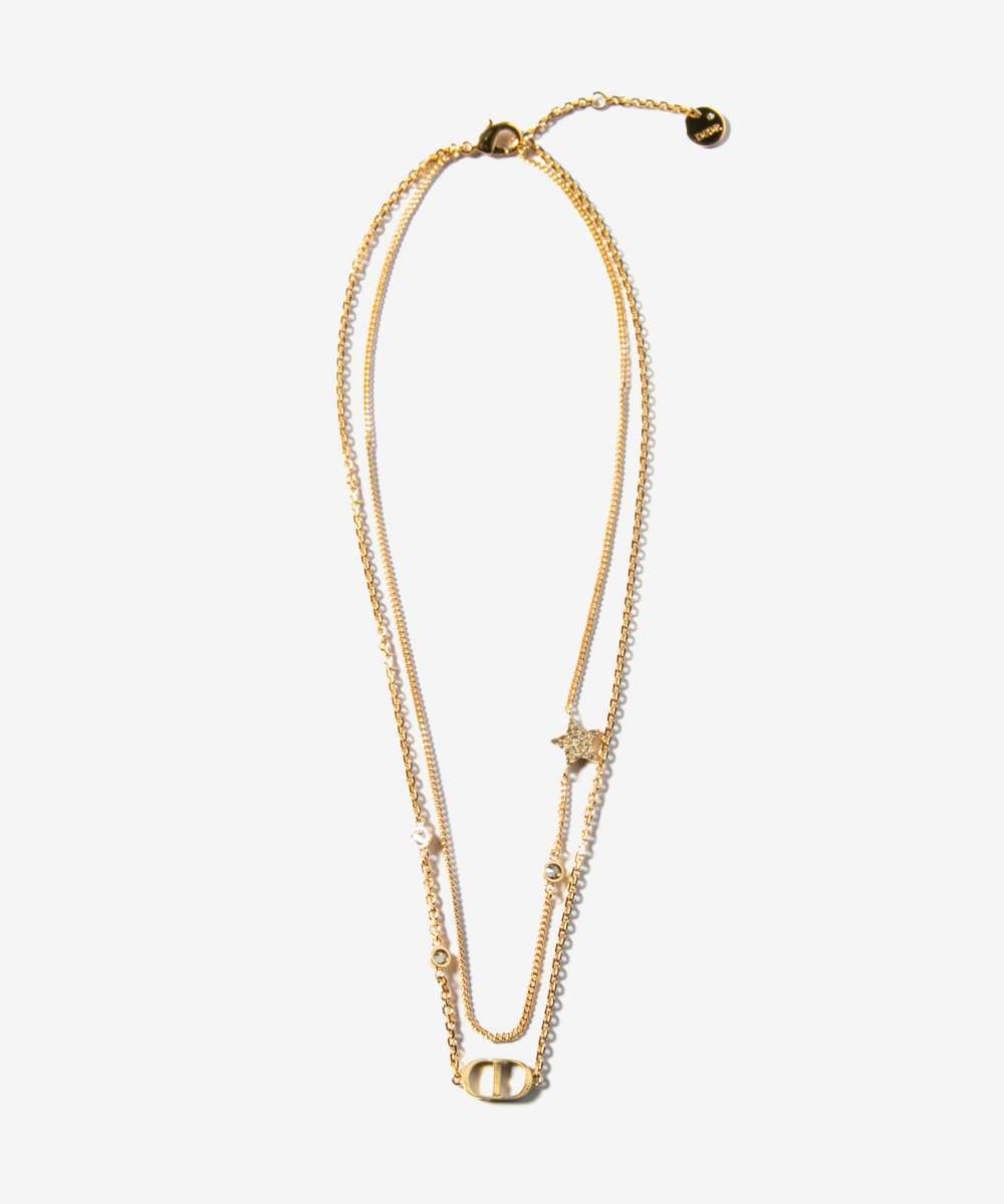 Dior ディオール Petit CD ダブル ネックレス N1155PMTCY レディース