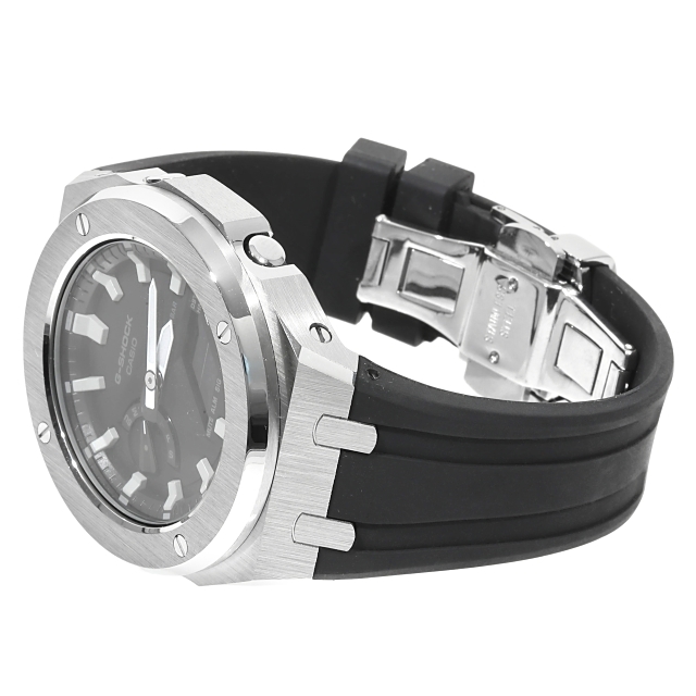 G-SHOCK メタル カシオーク カスタム GA2100 シルバー ステンレス製