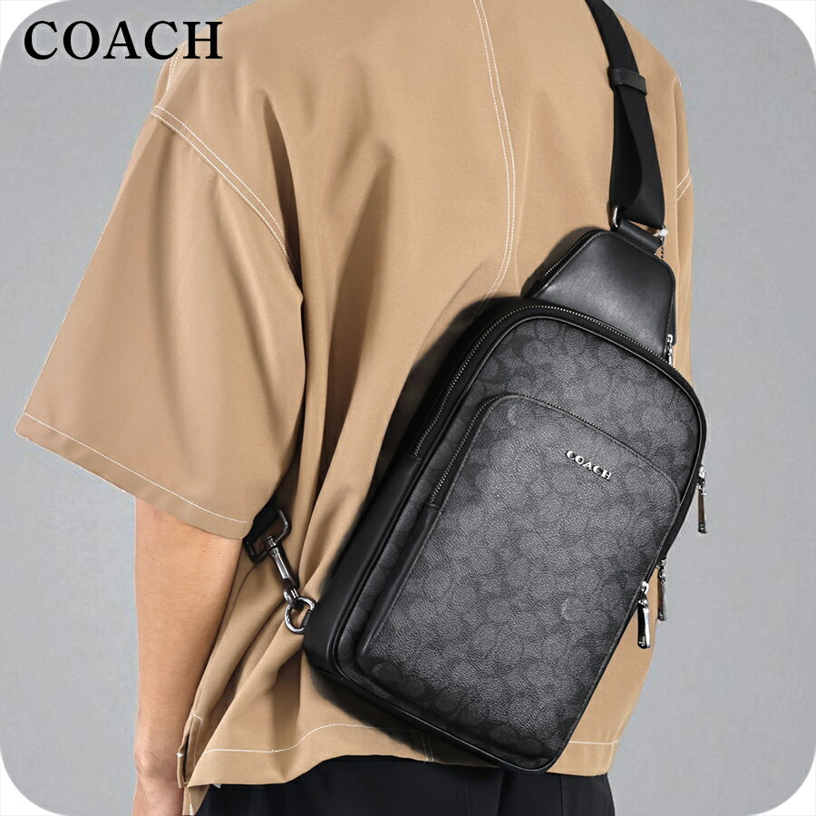コーチ ボディバッグ メンズ ブランド COACH CZ393 QBMI5 チャコール