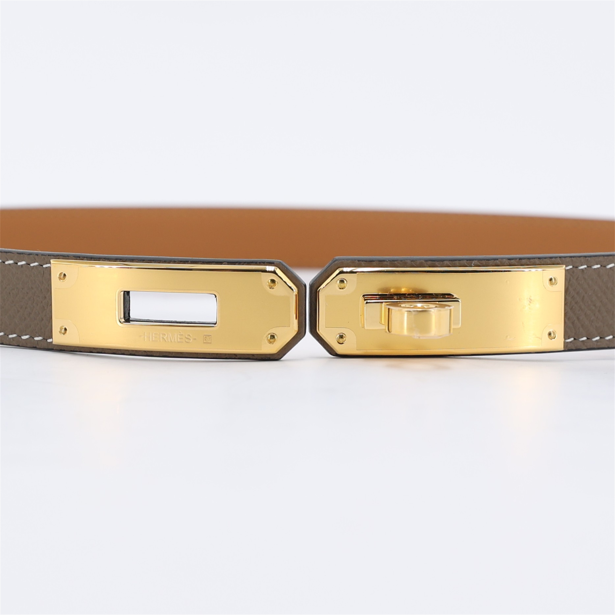 ランク N 新品 HERMÈS エルメス ケリーベルト エトゥープ (18
