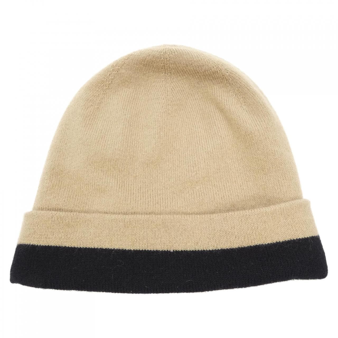 美品】BURBERRY ニット帽 ベージュ ストライプ 52-56 中古・古着通販