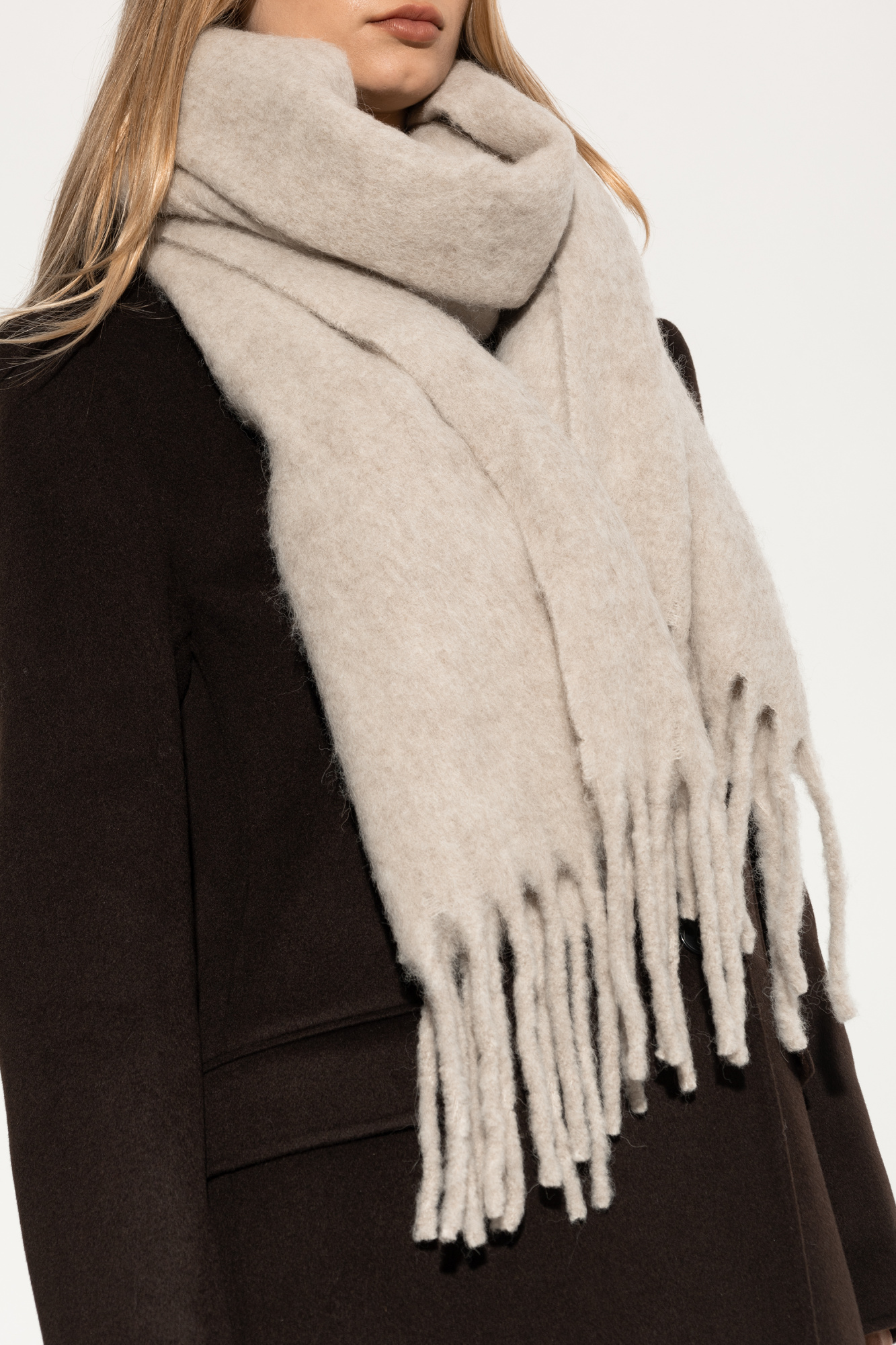 Beige Scarf with embroidered logo Givenchy - Vitkac Japan