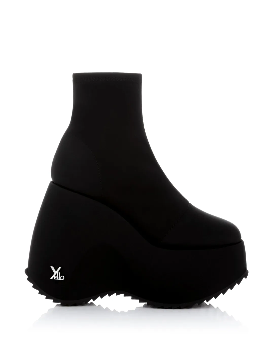 YELLO / TOKYO BLACK PLATFORM LONG BOOTS