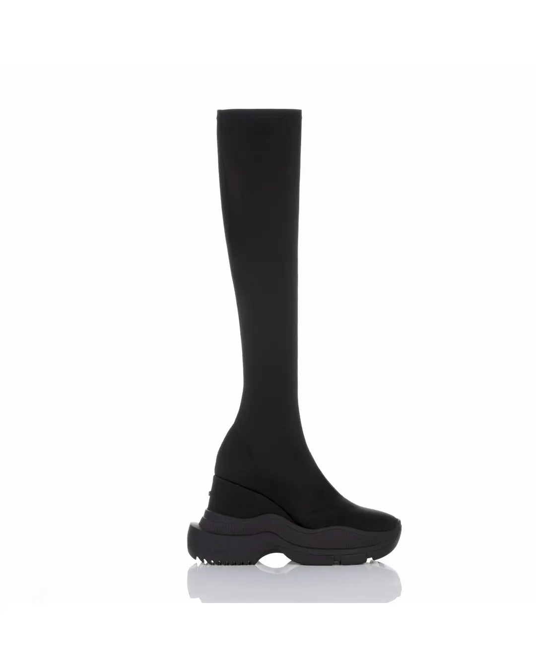 YELLO / TOKYO BLACK DOUBLE SNEAKER LONG BOOTS 2024