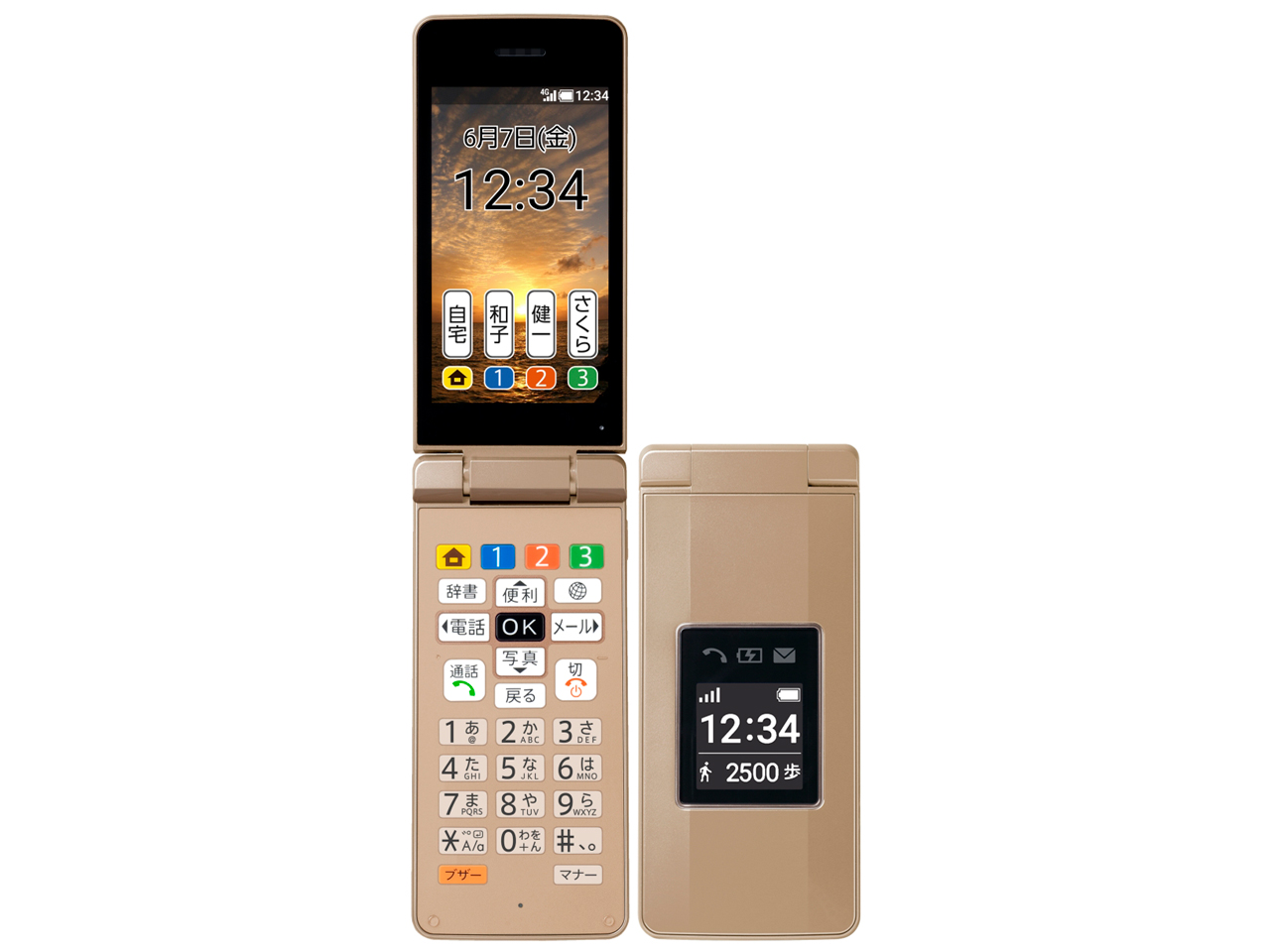 シャープ かんたん携帯10 [ゴールド] 価格比較 - 価格.com