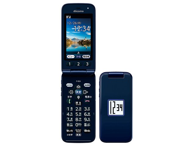 らくらくホン F-02J [ネイビー]の製品画像 - 価格.com