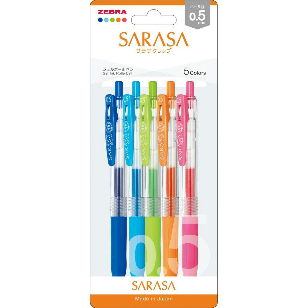ゼブラ サラサクリップ 0.5mm 5色セット JJ15-5C-N | 文房具・事務用品