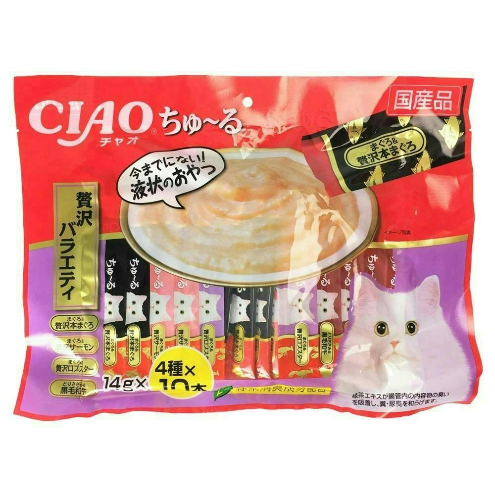 ケース販売】いなば CIAOちゅ～る 40本 贅沢(1ケース8個入り)チャオ