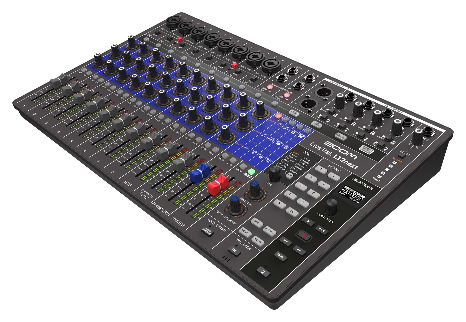 Zoom LiveTrak L12next | アナログ感覚で操作できる12chライブミキサー