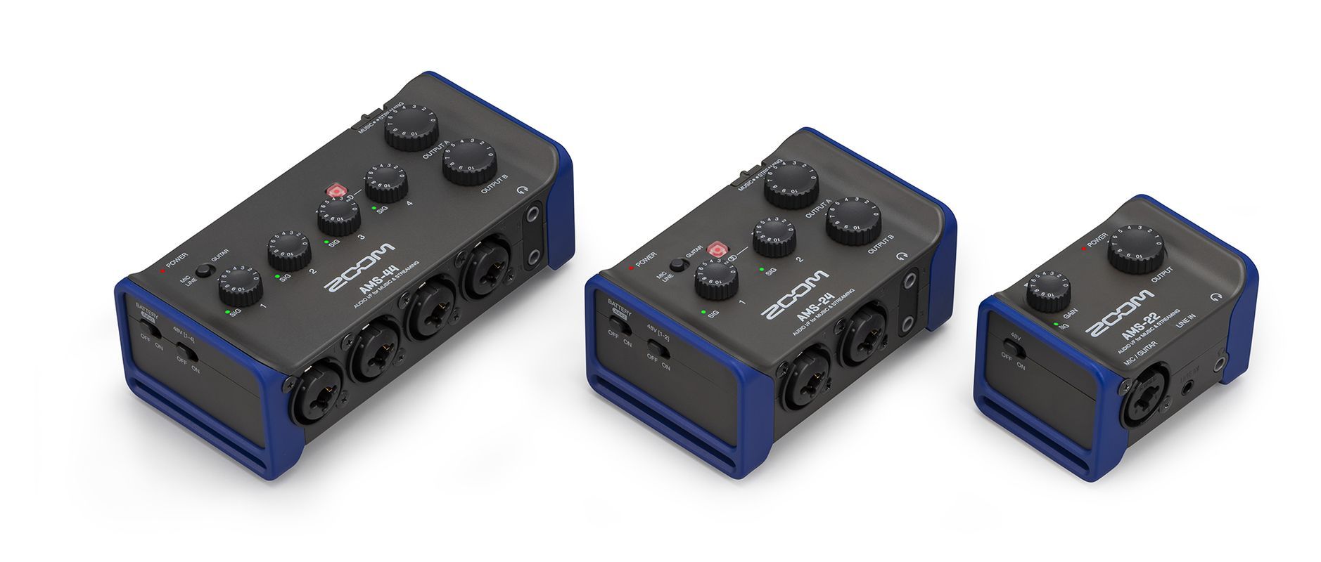ZOOM ” AMS-44 / AMS-24 / AMS-22 ” | 音楽制作/ 配信 の2モードを備え