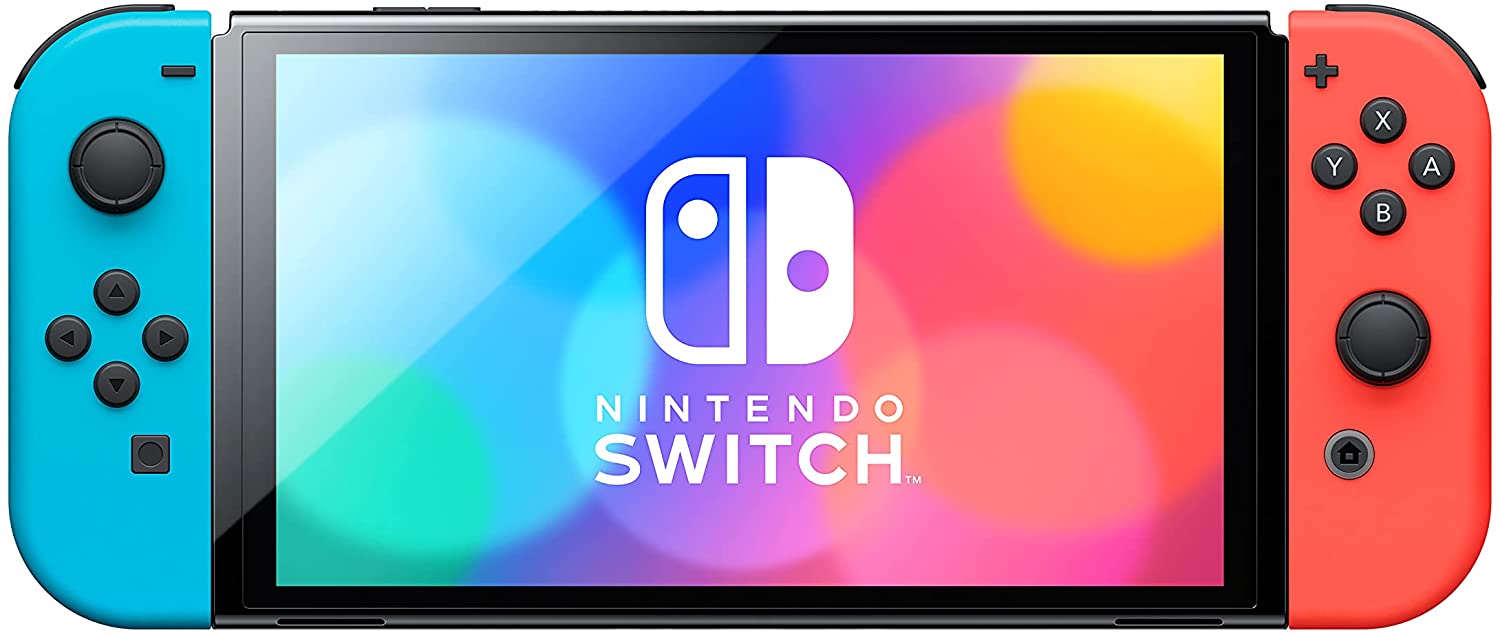 Console Nintendo Switch OLED 64GB com Joy Con Azul/Vermelho
