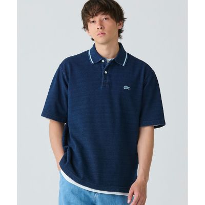 配色リブニットインディゴポロシャツ | LACOSTE/ラコステ | 三越伊勢丹