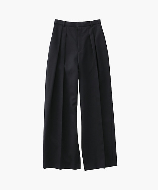 WOOL GABARDINE ｜ タックワイドパンツ