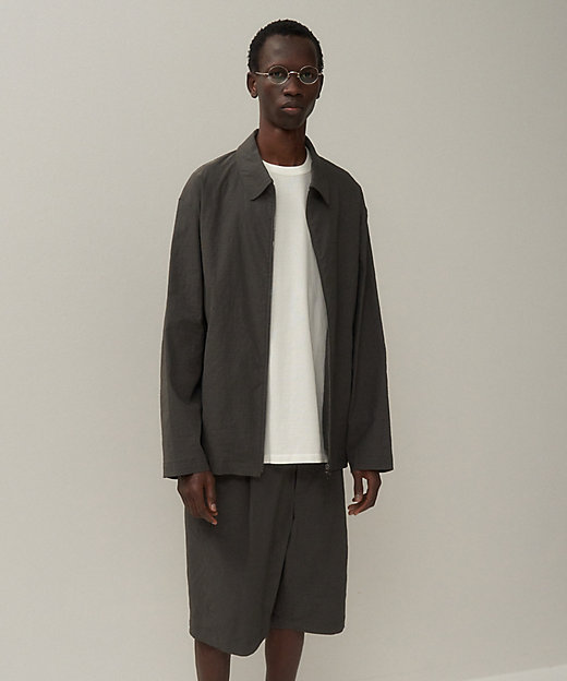 STRETCH NYLON LINEN ｜ ジップアップジャケット