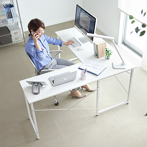 アウトレット】L字型PCデスク(木製・幅150cm+90cm・コーナーデスク