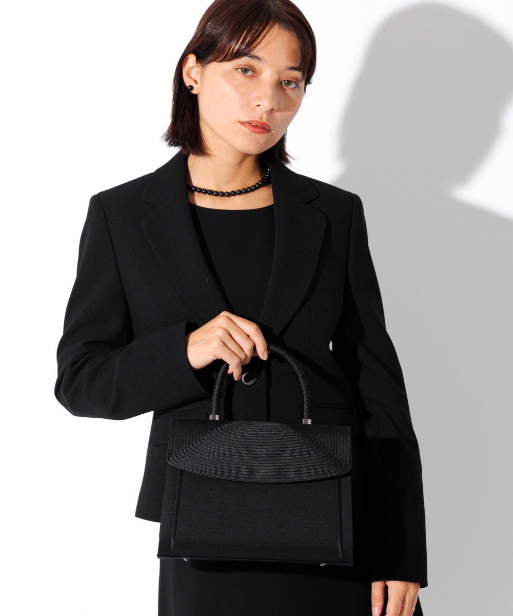 YUMI KATSURA｜コード刺繍ブラックフォーマルバッグ