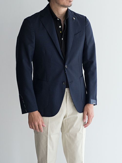 LARDINI テーラードジャケット size44 S ネイビー LARDINI