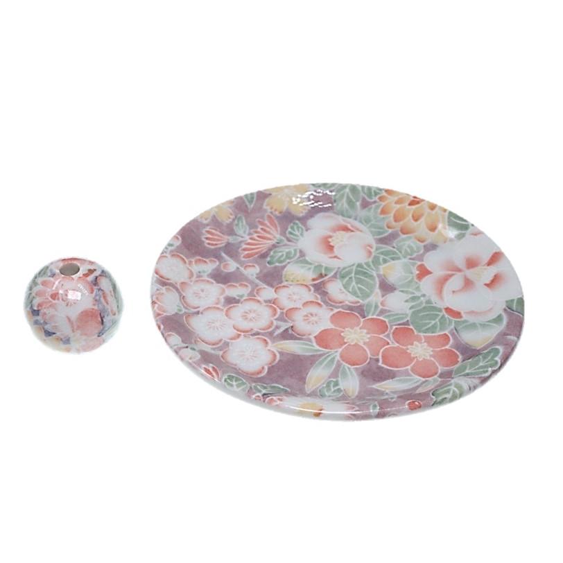 華友禅 丸香皿 お香立て お香たて 陶器 日本製 ACS WEB SHOPオリジナル