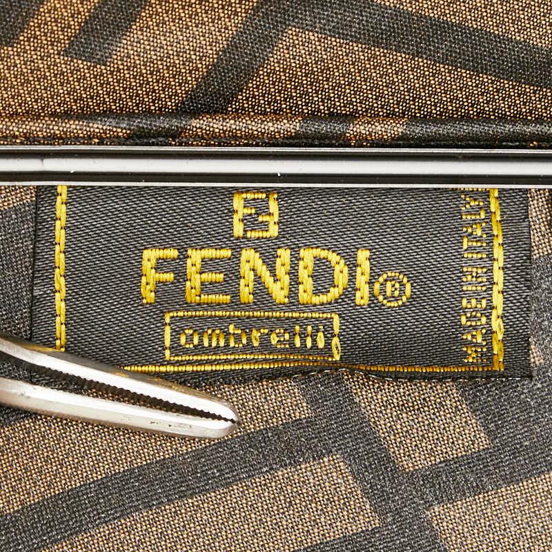 FENDI（フェンディ） ズッカ 雨傘 長傘 ブラウン ブラック ナイロン