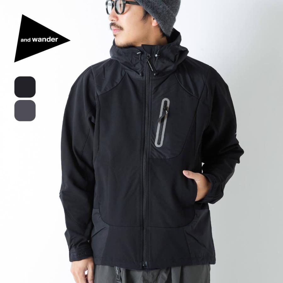 and wander（アンドワンダー） ストレッチシェルジャケット 5745221005
