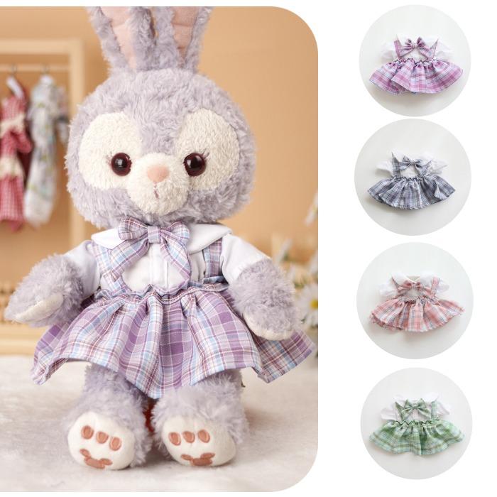 ぬいぐるみ 服 うさぎ 洋服 着せ替え ベアウェアくま衣装 チェック柄