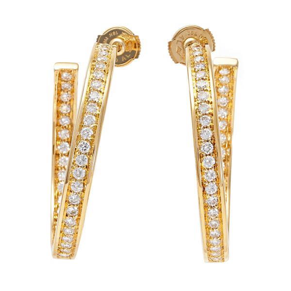 Cartier（カルティエ） クラシックフープ K18イエローゴールド ピアス