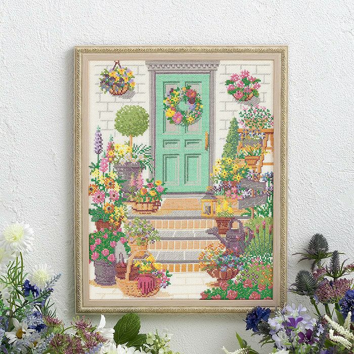 クロスステッチ完成品Together in my Fathers garden クロスステッチ