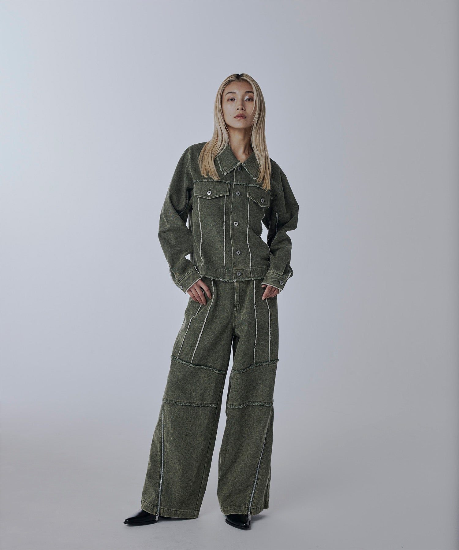 Washed Zip-Sleeve Denim Jacket – Jent Louis