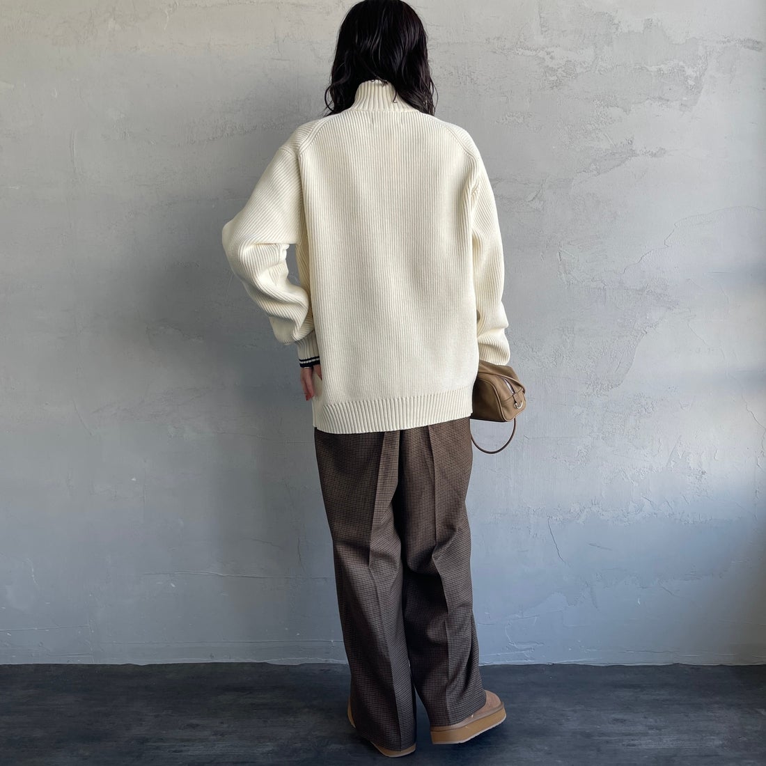 FRED PERRY [フレッドペリー] 別注 ドライバーズニット [FPM-25A-028JF