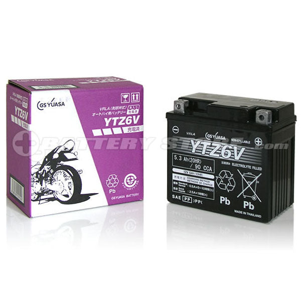 GSユアサ YTZ6V （シールド型） バイク用バッテリー – バッテリー